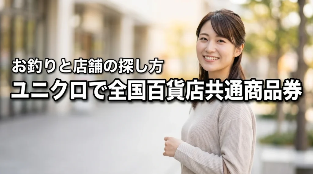 全国百貨店共通商品券がユニクロで使える店舗はどこ？お釣りの有無や探し方がわかる