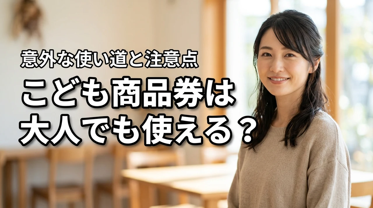 こども商品券は大人が一人で使うのもOK？意外な使い道と注意点をやさしく解説
